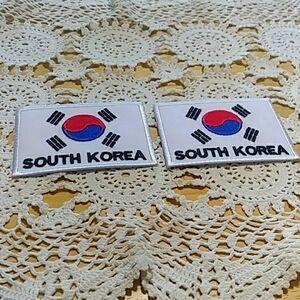 Geographic Iron-On Patches, set of two, new items. 2" X 3"